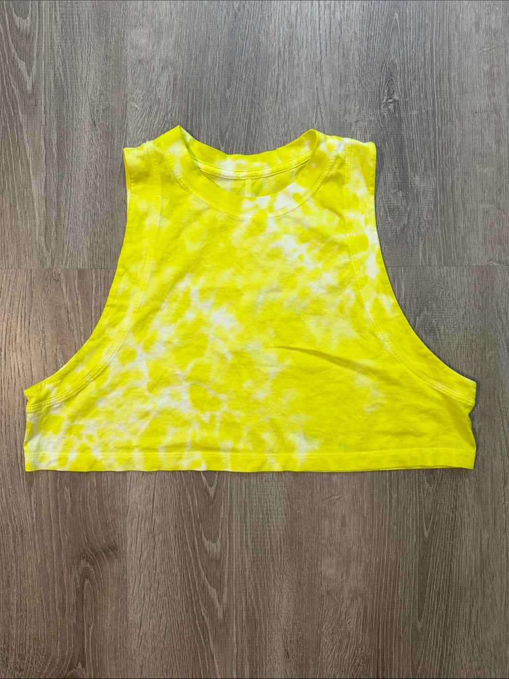 Lululemon Sz 6 All Yours Cropped Tie-Dye Pima Cotton Casual Athletic Muscle Tank